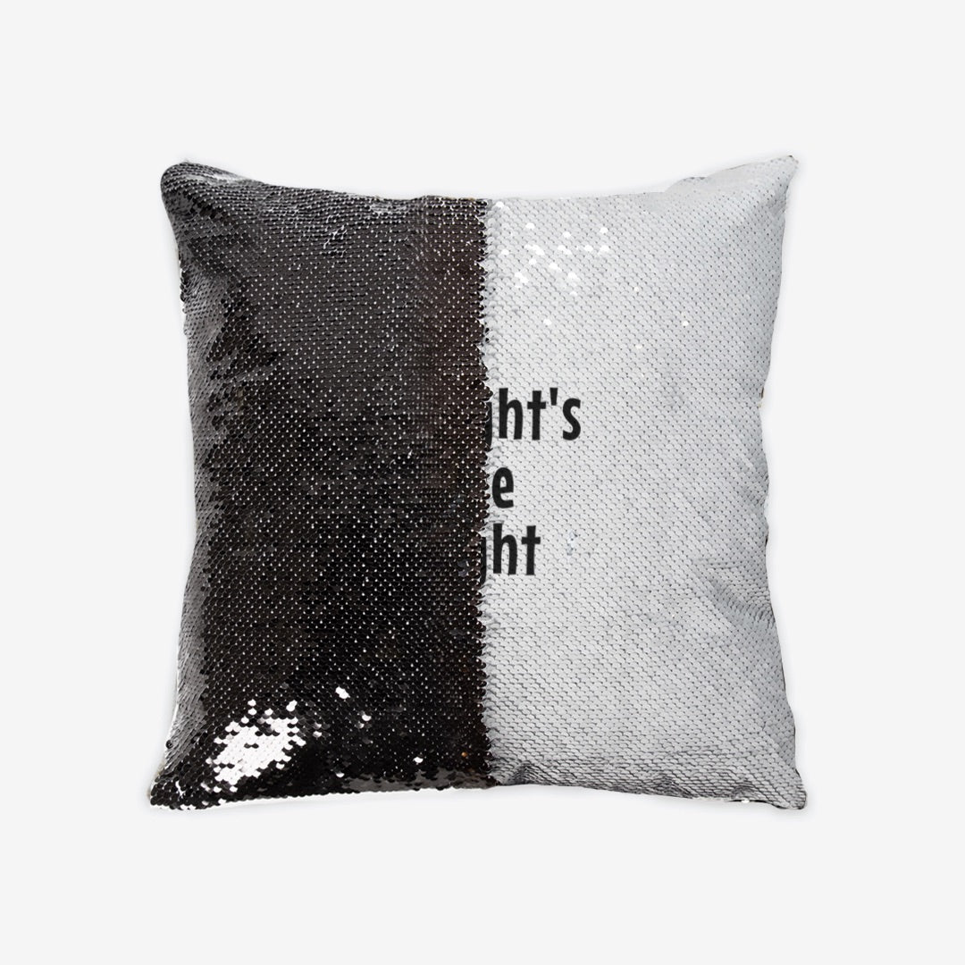 Throw Cushion Cover | Reversible Sequin - "Tonight's the Night"