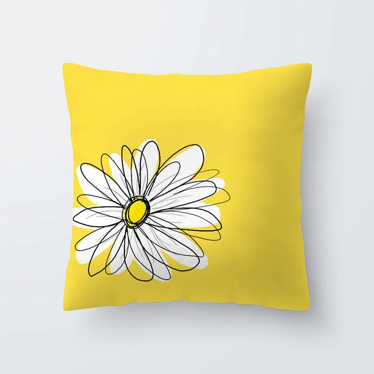 Throw Cushion Cover | Yellow ( 24 designs )