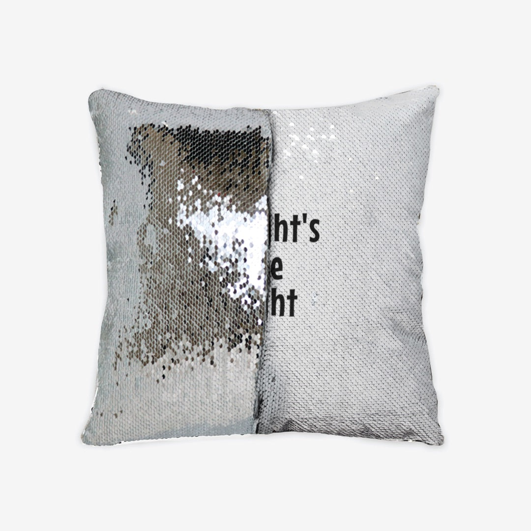 Throw Cushion Cover | Reversible Sequin - "Tonight's the Night"