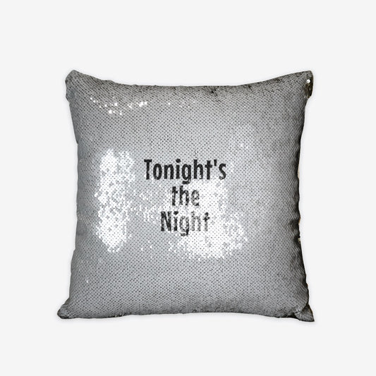 Throw Cushion Cover | Reversible Sequin - "Tonight's the Night"