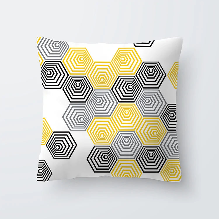 Throw Cushion Cover | Yellow ( 24 designs )