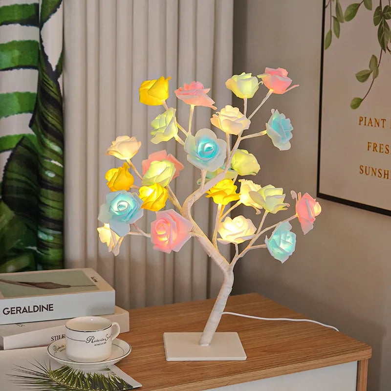 Rose Tree Lamp Decoration