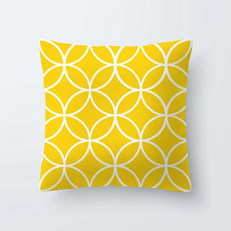 Throw Cushion Cover | Yellow ( 24 designs )