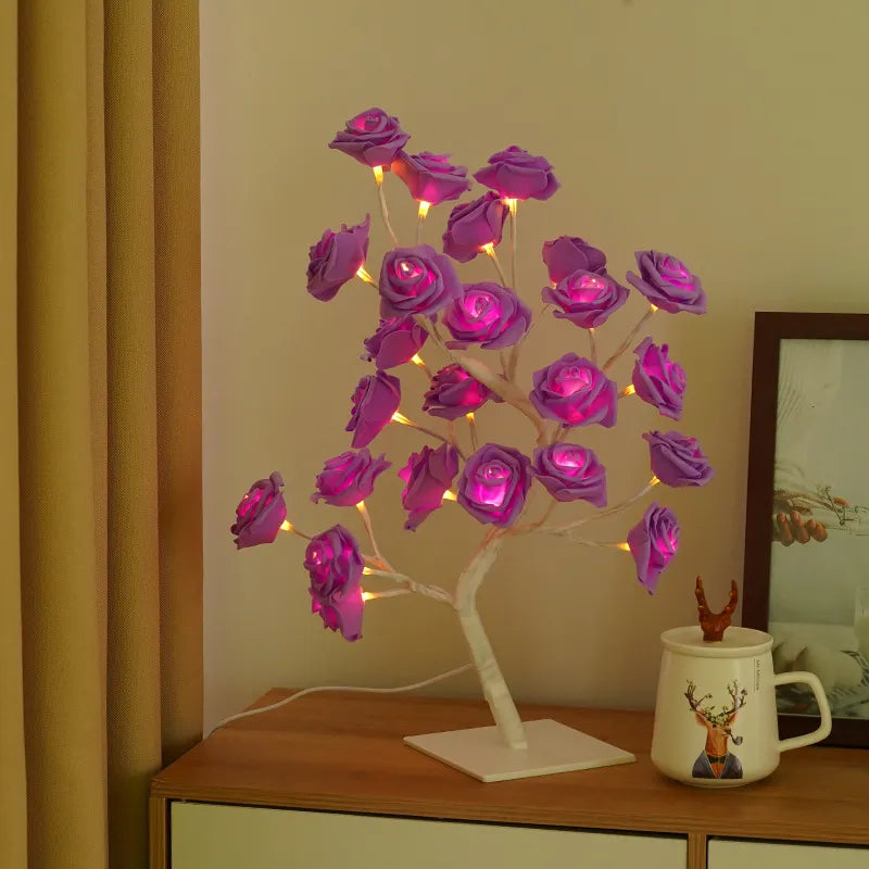 Rose Tree Lamp Decoration