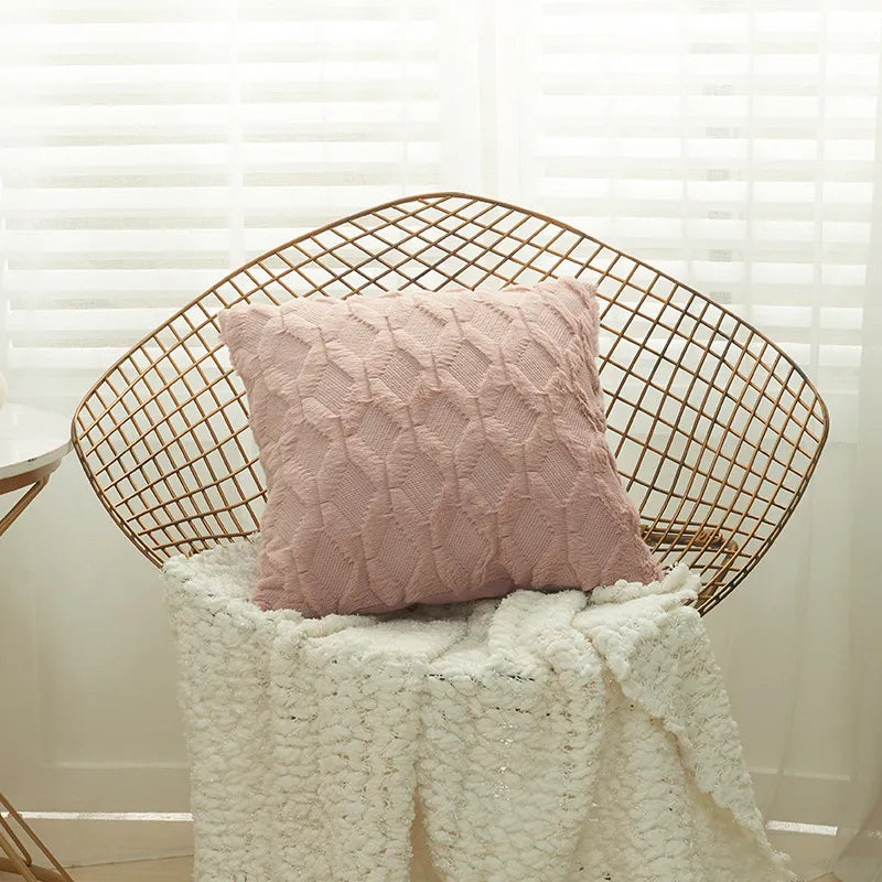 Throw Cushion Cover | Fur ( 11 colors )