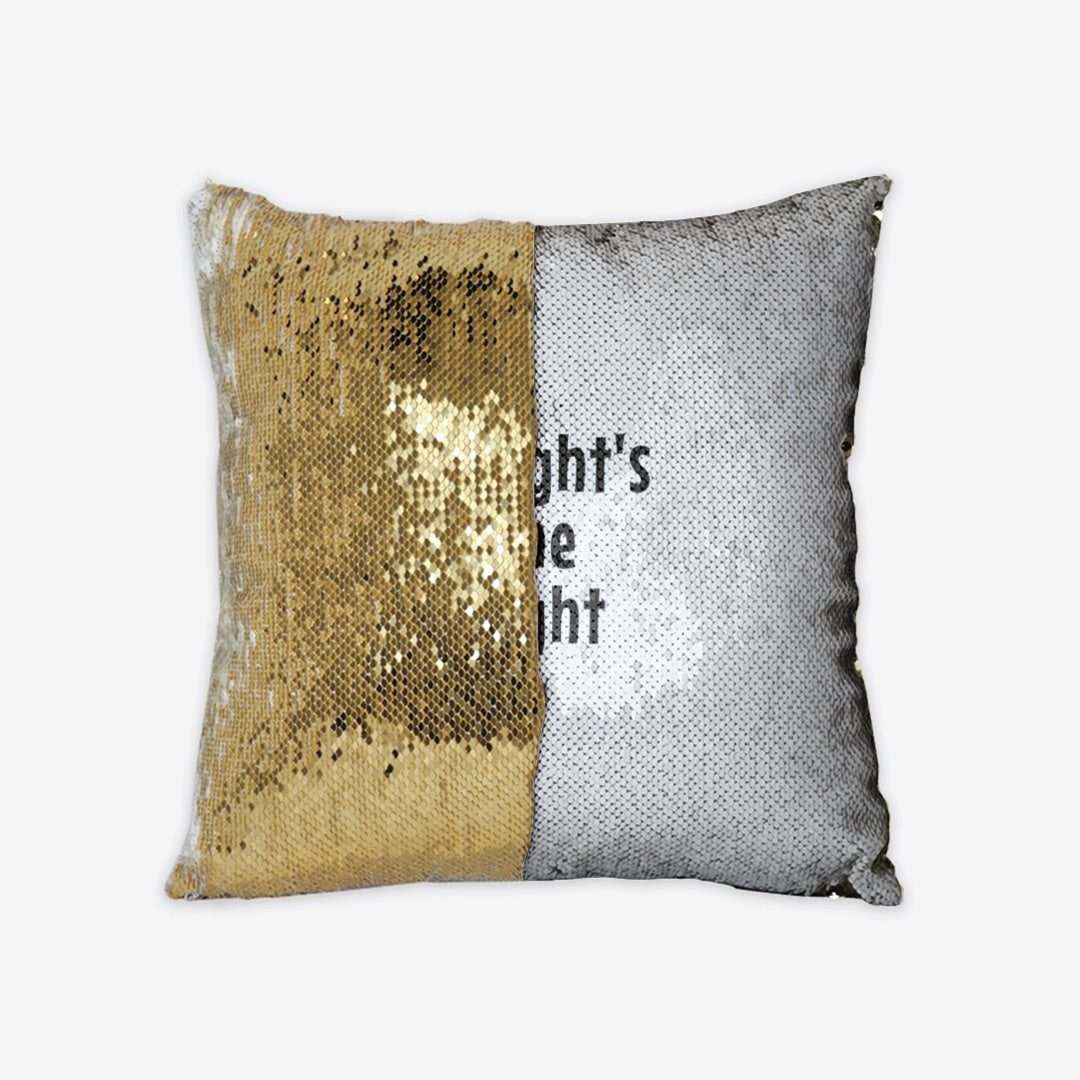 Throw Cushion Cover | Reversible Sequin - "Tonight's the Night"