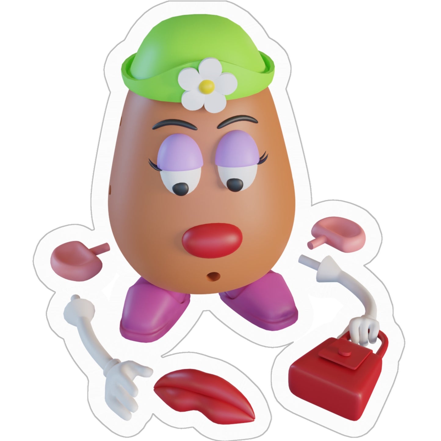 Mrs Potato Head Sticker