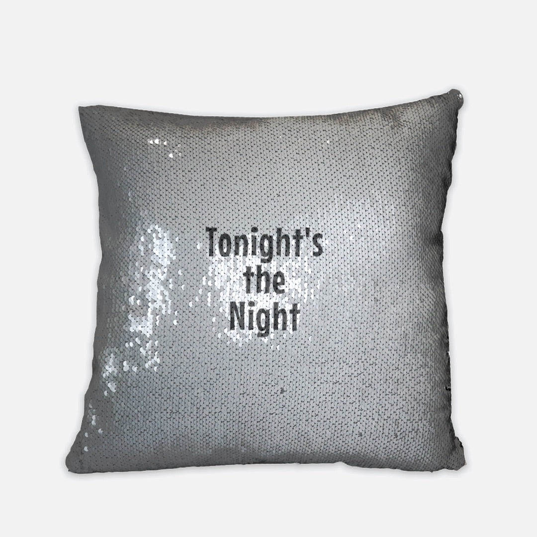 Throw Cushion Cover | Reversible Sequin - "Tonight's the Night"