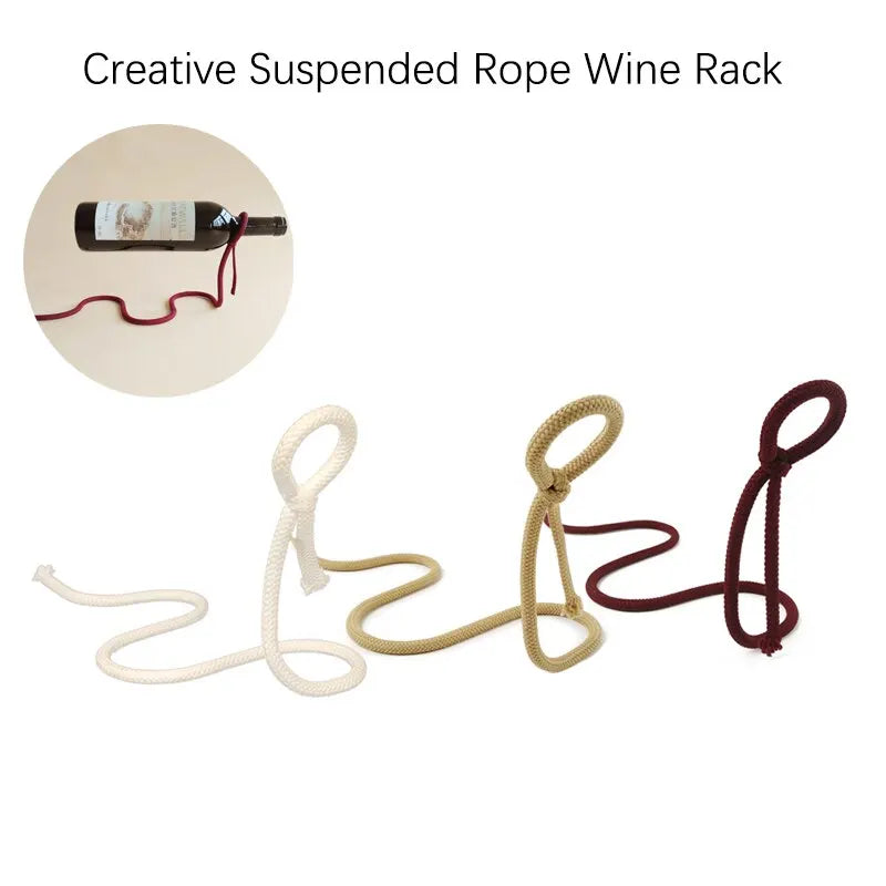 Floating Wine Bottle | Rope Stand (Multi-Colored)