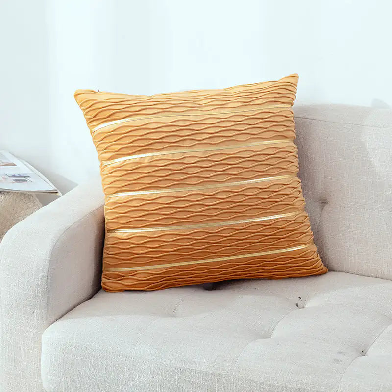 Throw Cushion Cover | Striped Velvet (2 Colors)