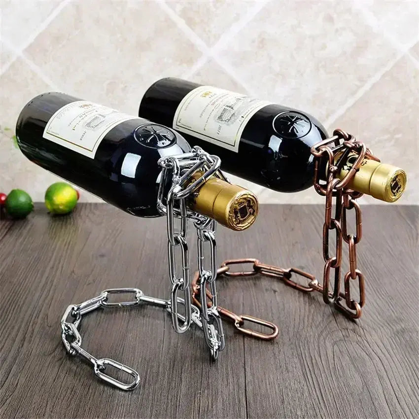 Floating Wine Bottle | Chain Stand