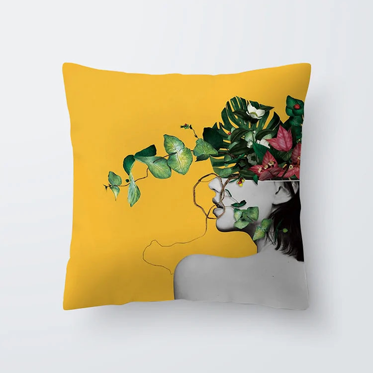 Throw Cushion Cover | Yellow ( 24 designs )