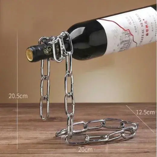 Floating Wine Bottle | Chain Stand