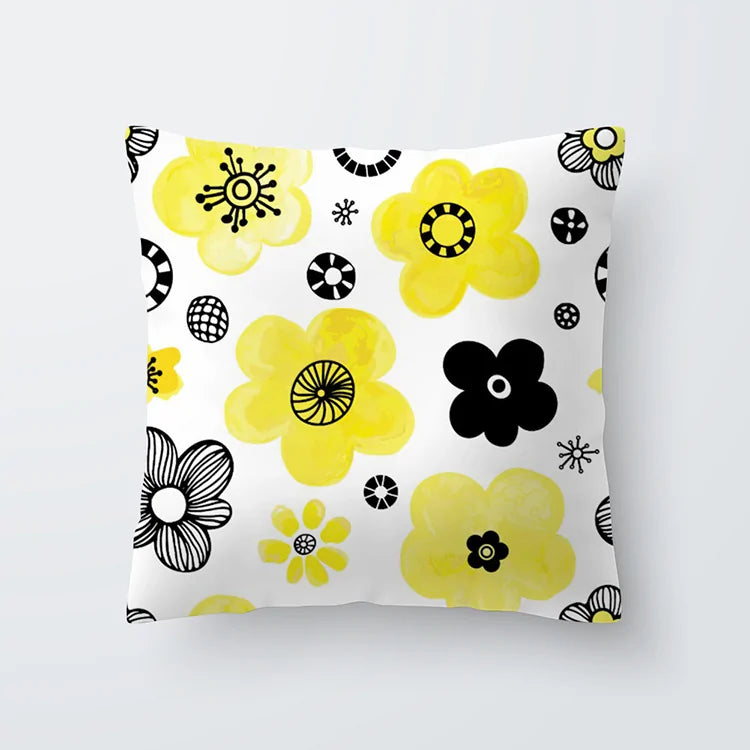 Throw Cushion Cover | Yellow ( 24 designs )